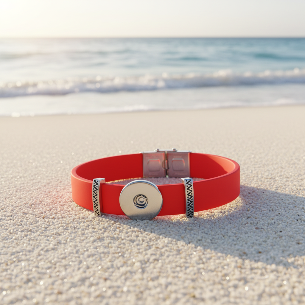 Petite Red Silicone Adjustable Bracelet