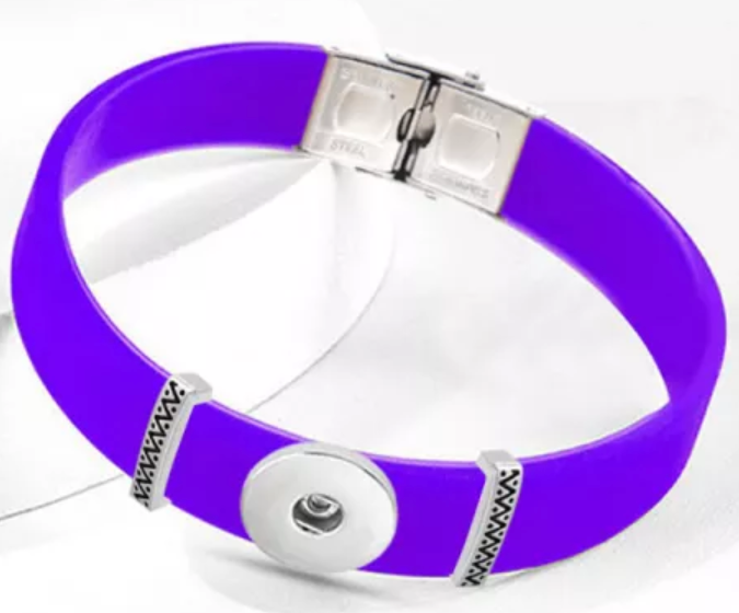 Petite Purple Silicone Adjustable Bracelet