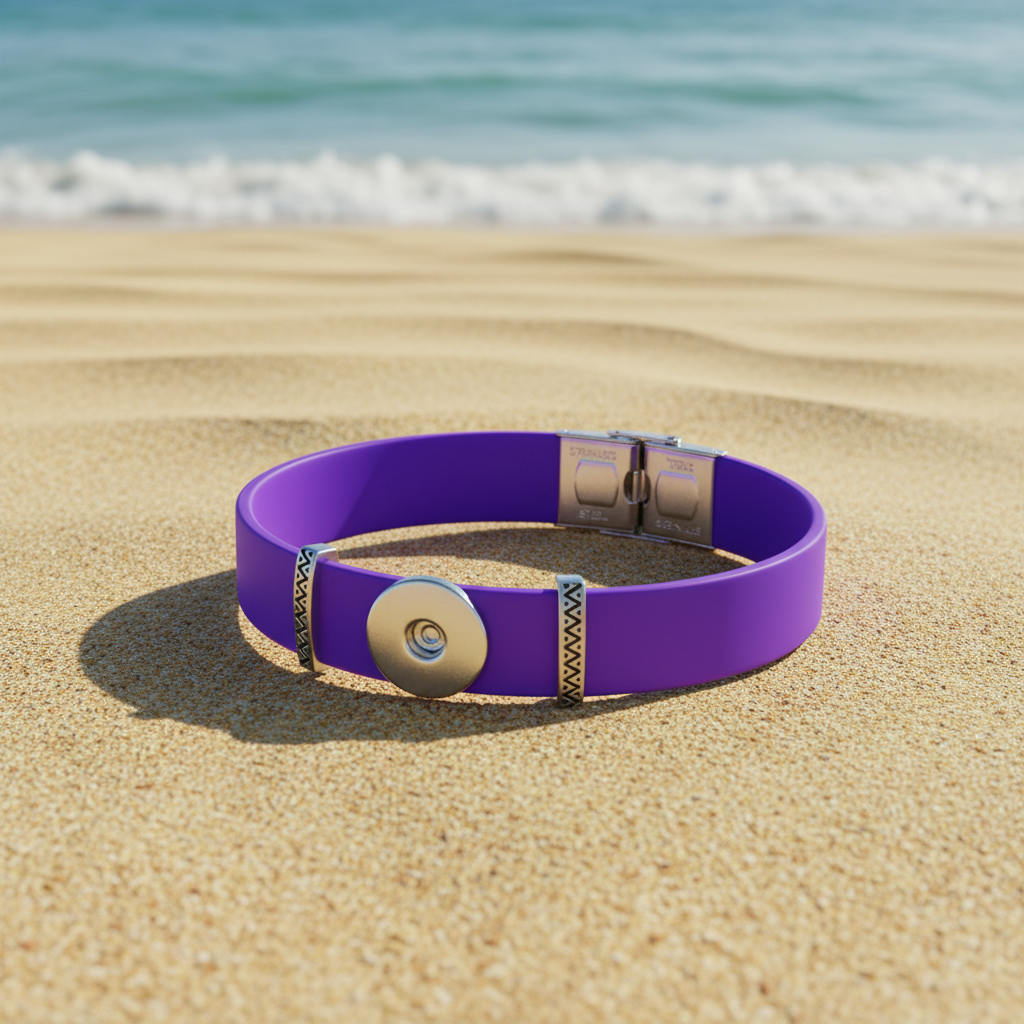 Petite Purple Silicone Adjustable Bracelet