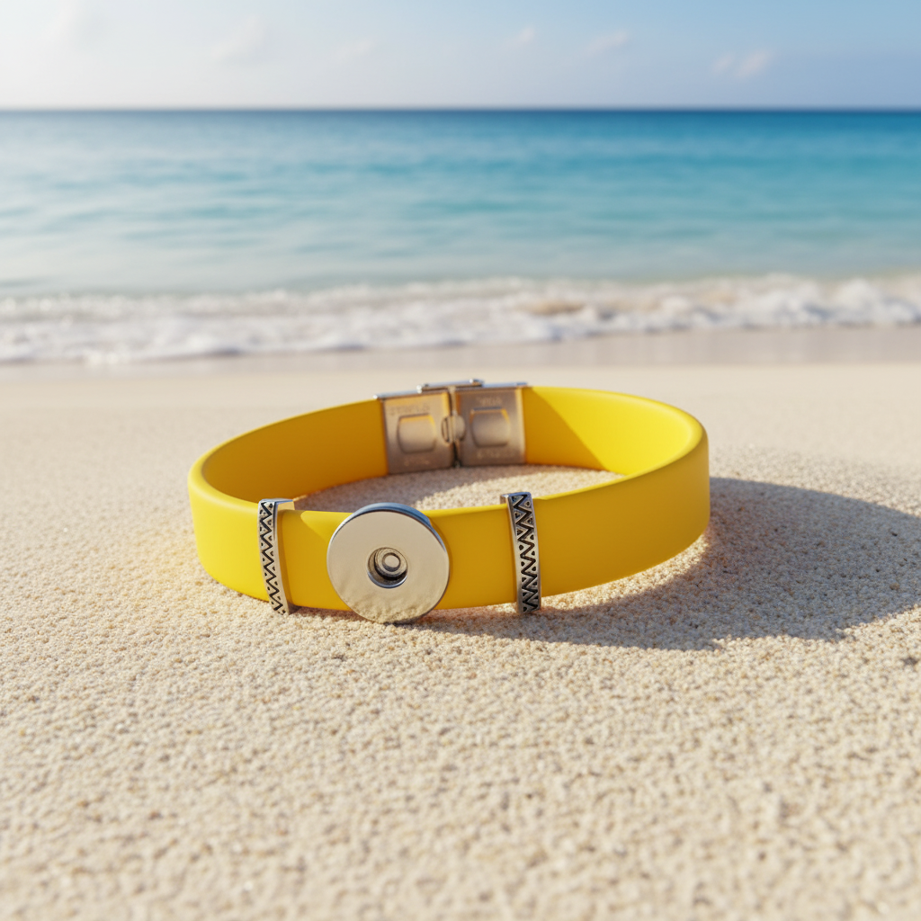 Petite Yellow Silicone Adjustable Bracelet