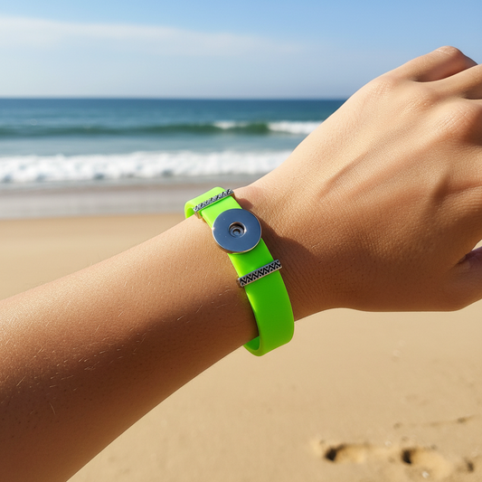 Petite Light Green Silicone Adjustable Bracelet