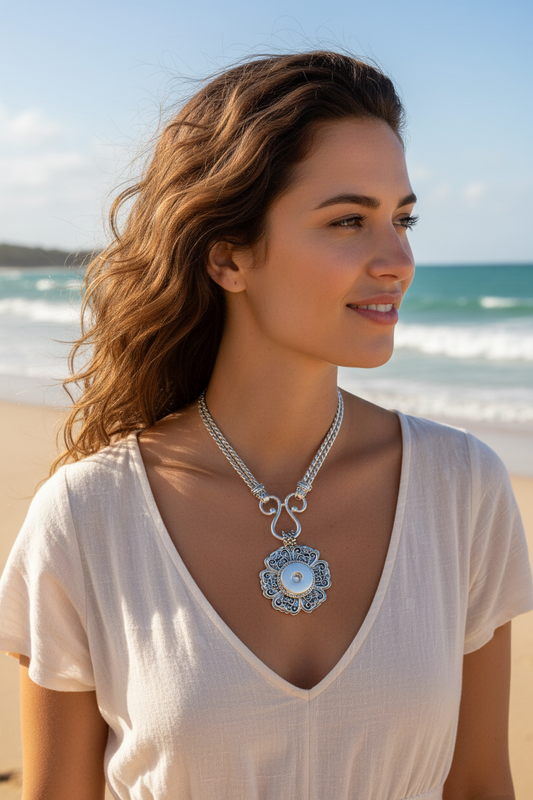 Statement Vintage Swirls Necklace