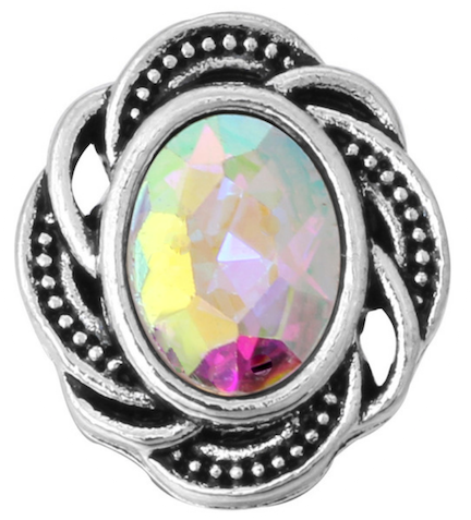 Petite Vintage Swirls Crystal Snap