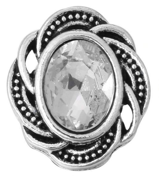 Petite Vintage Swirls Crystal Snap