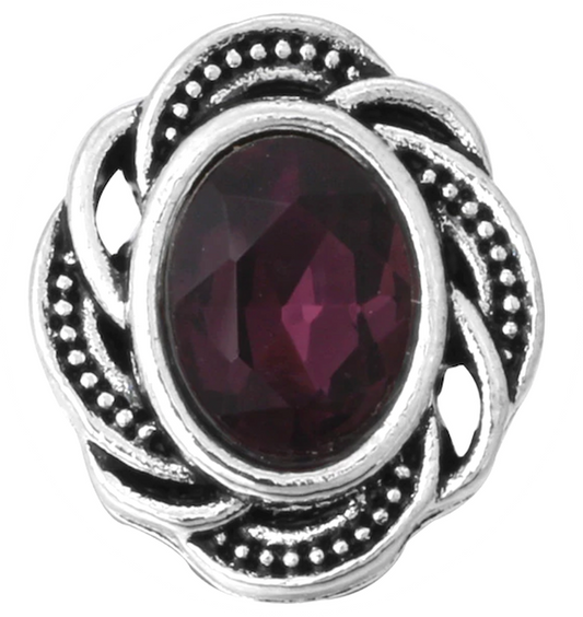 Petite Vintage Swirls Crystal Snap