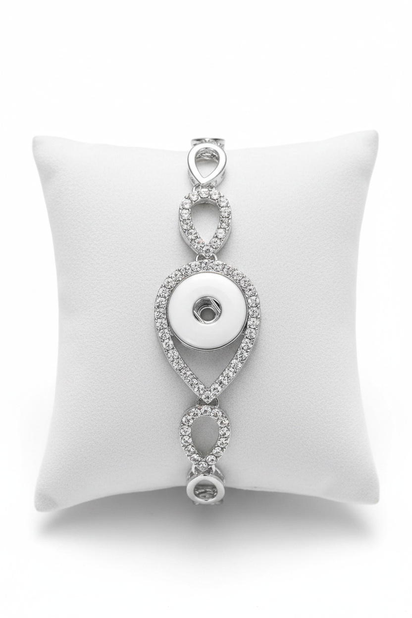 Statement Crystal Loop Bracelet