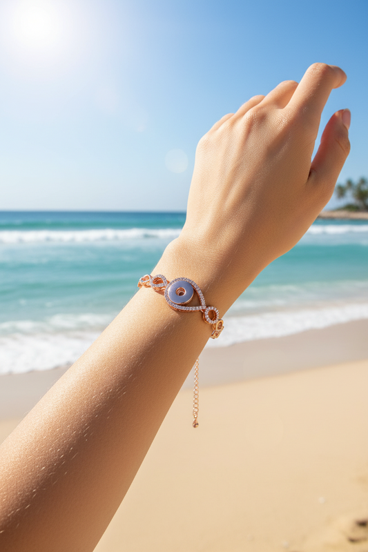 Statement Crystal Loop Bracelet