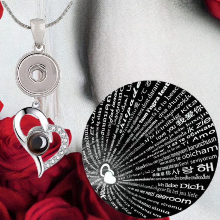 Petite "I Love You In 100 Languages" Snap Necklace